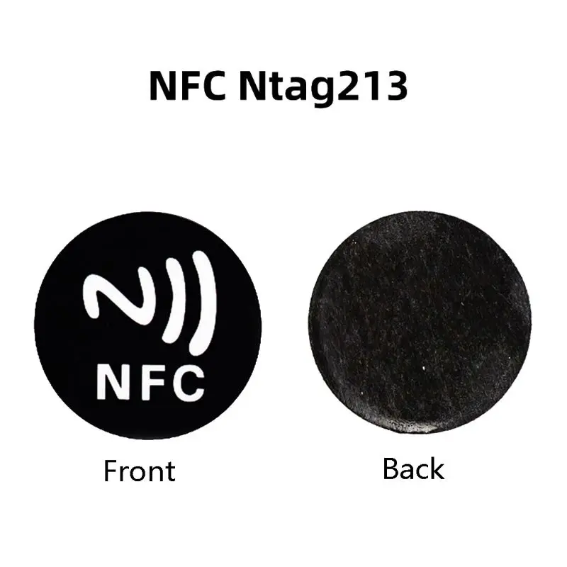 

6PCS Black Universal Anti Metal Sticker NFC Ntag213 Tags NTAG 213 Metallic Label Badges Token for Smart Mobile Phones