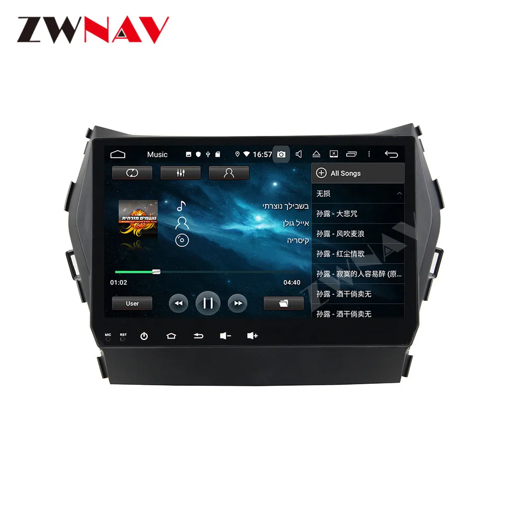 Android 9 IPS экран PX6 DSP для Hyundai IX45 Santa fe 2013 2017 автомобильный без DVD GPS мультимедийный