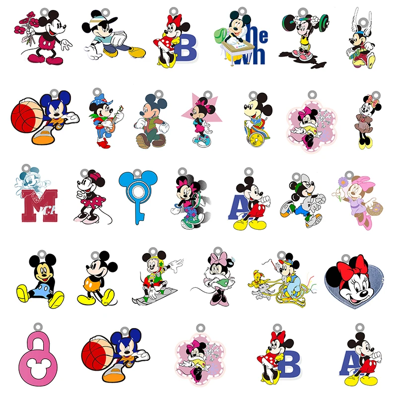 

Disney Sport Mickey Mouse Sweet Minnie Acrylic Pendant Epoxy Resin Jewelry Makings Animation DIY Making Accessory Jewelry MIK747