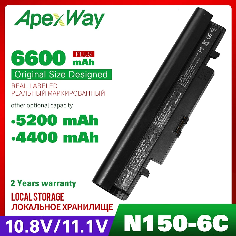 ApexWay 11 1 В батарея для SAMSUNG AA-PB2VC3B AA-PB2VC6B AA-PB2VC6B/E AA-PB2VC6W NP-N150 AA-PL2VC6W N143P | Компьютеры и