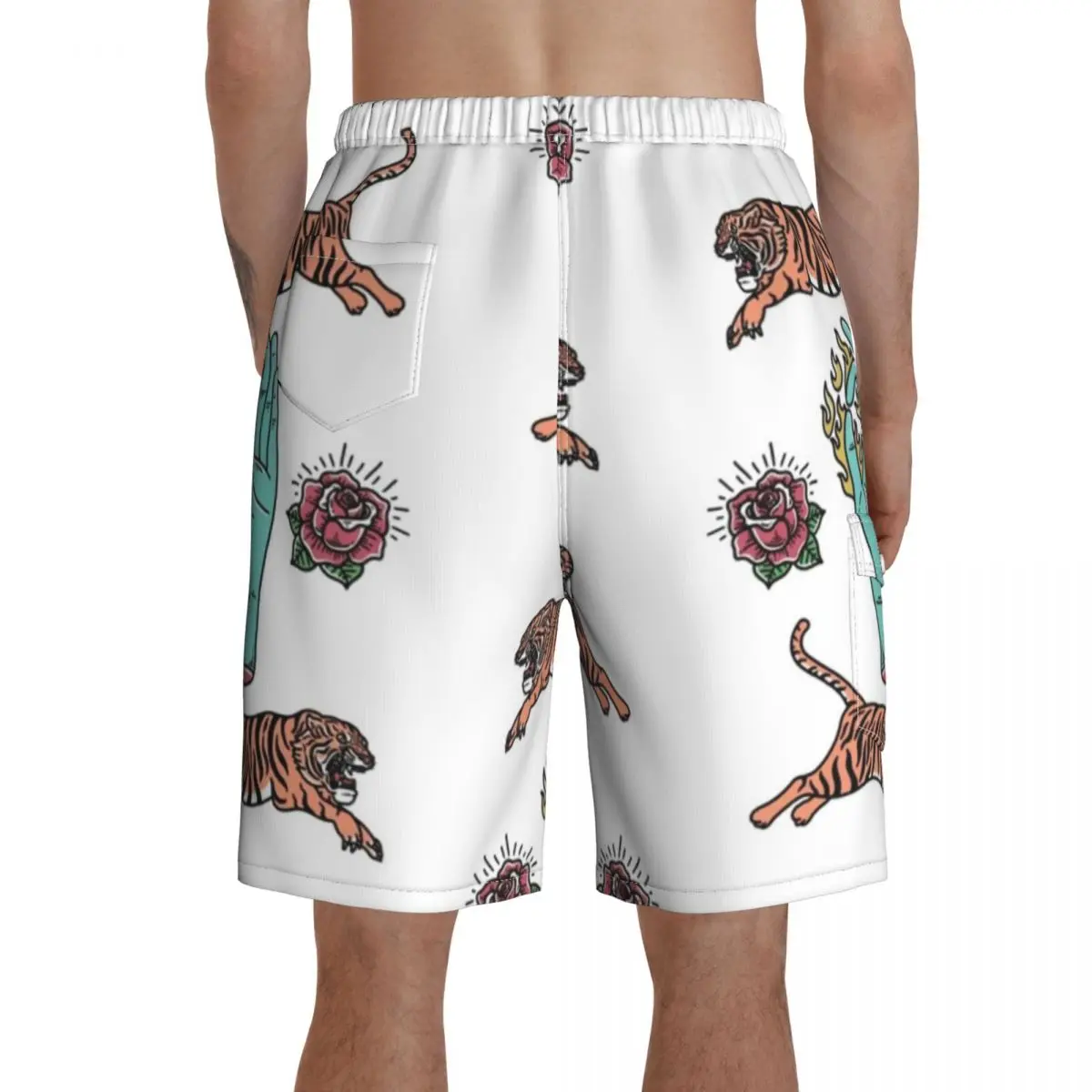 

Tattoo Board Shorts Swimming Trunks Polyester Men Beach Pattern Swim Trunks