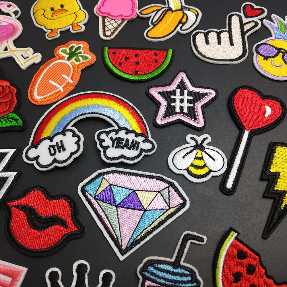 Симпатичные наклейки для детской одежды вышивка своими руками патчи с вышивкой