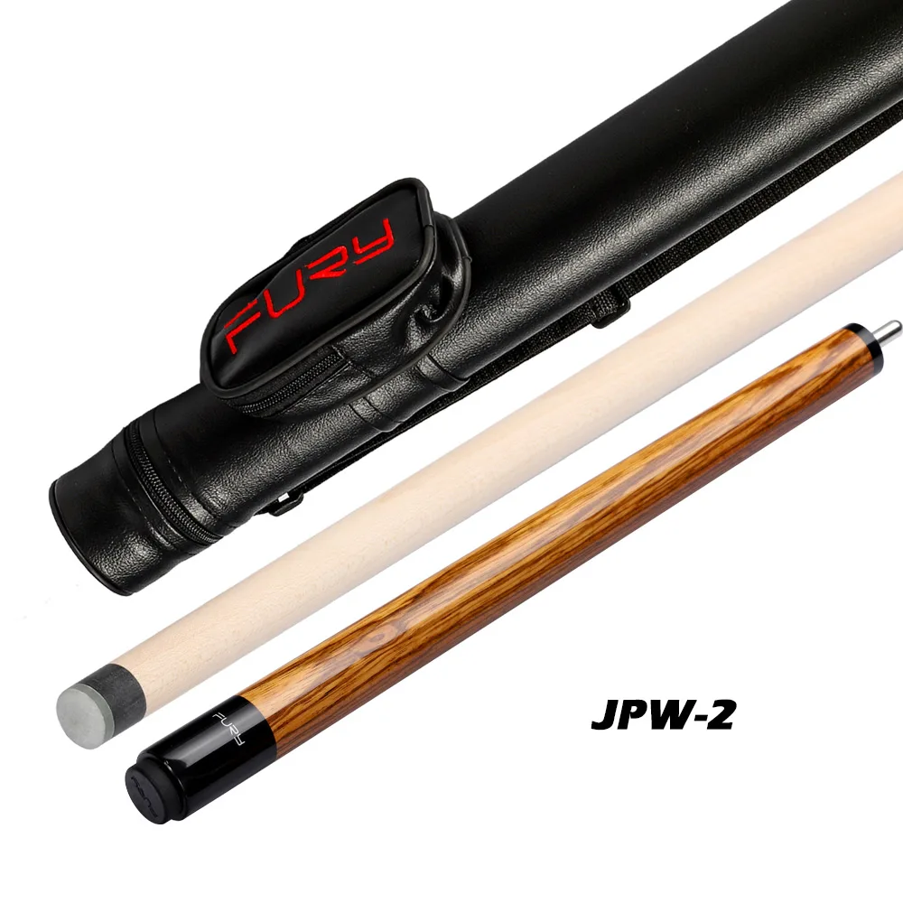 FURY JPW 2/6 бильярдный прыжок кий 13 мм 107 см G10 наконечник кленовый вал черный бакелитовый наконечник ручной работы Профессиональный биллар набор много подарков - Цвет: JPW-2-Case