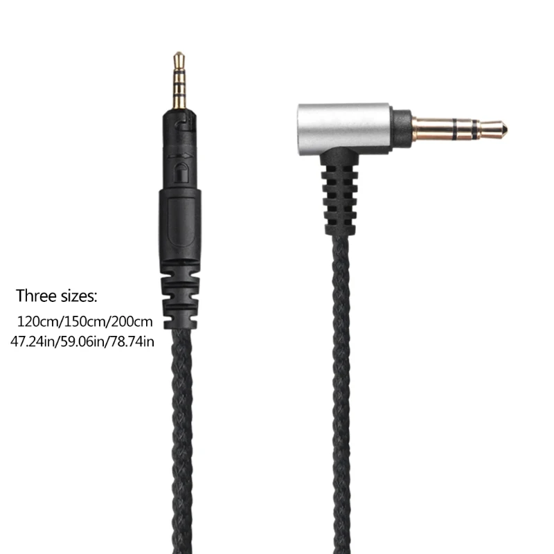 

Replacement headphone cable -Audio Cable Extension Music Cord for ATH-M40x M50x M60x wired Gaming Headphone Headset 40JB