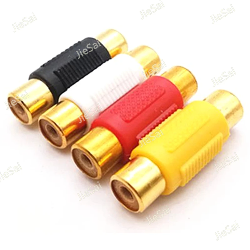 

5pcs Gold Plated Famale Interface to Famale Socket RCA Lotus Butt Joint Audio Video Converter Adapter