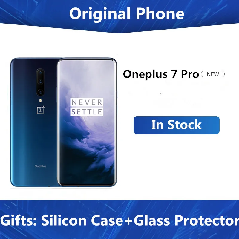Глобальная прошивка Oneplus 7 Pro мобильного телефона 6,6" 90 ГГц 2K 6/8GB Оперативная память 128/256 ГБ Встроенная память Snapdragon 855 48MP 3x зум Камера 4000 мАч NFC