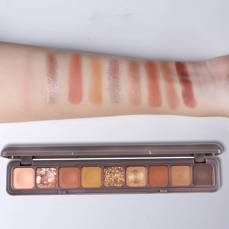 9 цветов тени для век с клавиатурой палитра теней большая вспышка матовая