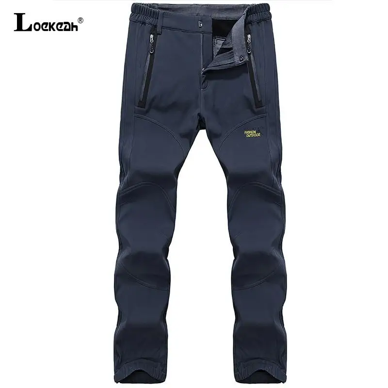 Зимние Бархатные уличные эластичные водонепроницаемые брюки быстросохнущие