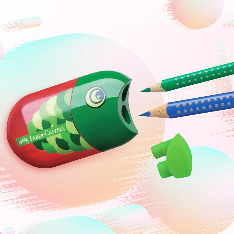 1 шт. двойная Заточная коробка Faber Castell в виде животного ластик wz эргономичный