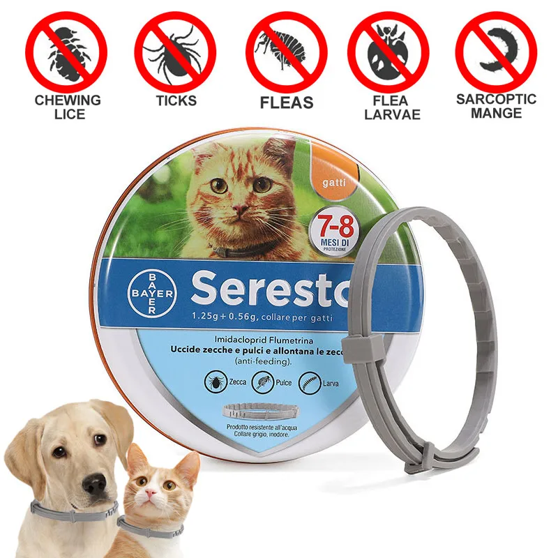 Ошейник для собак и кошек антиблох отпугиватель в итальянском стиле аксессуары