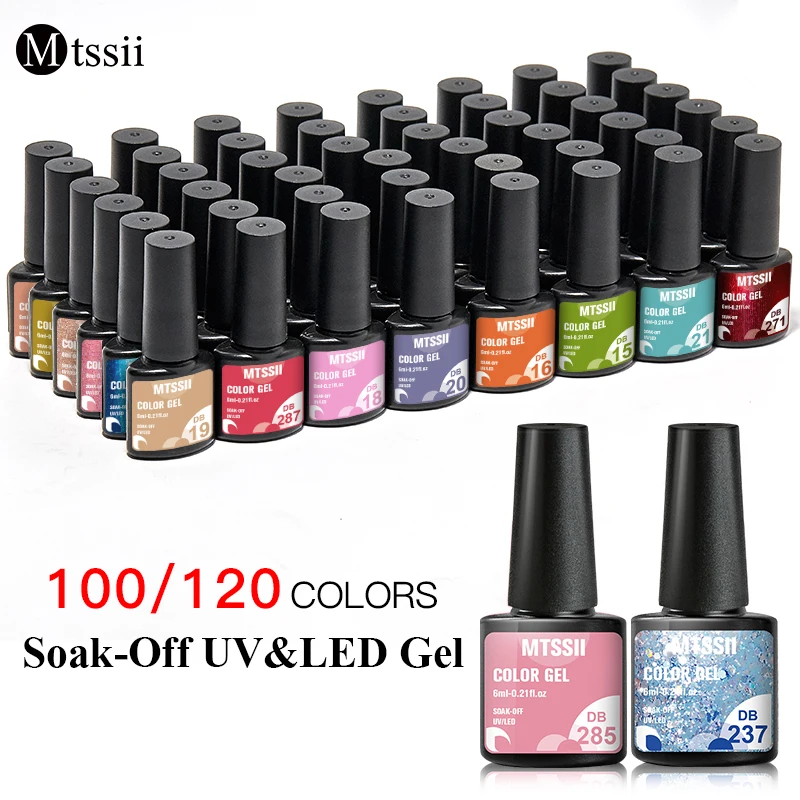 Mtssii Гель лак для ногтей Lot Soak Off УФ светодиодный Полупостоянный гель набор нейл