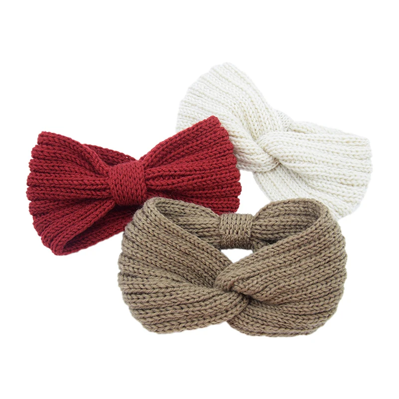 

Dual-use Knitted Knot Cross Headband for Women Autumn Winter Girls Hair Accessories Headwear Elastic Hair Band Hair Accessories