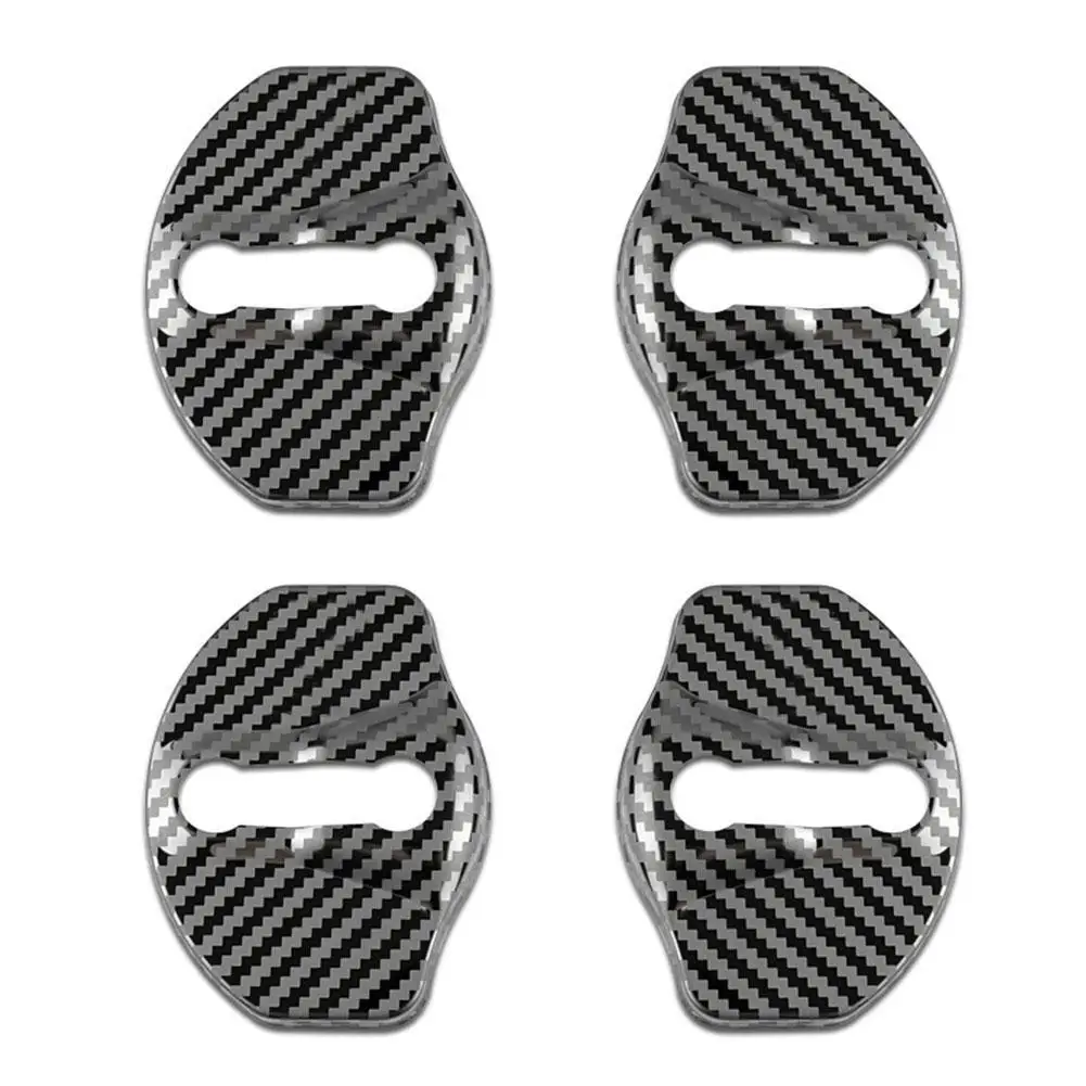 

4pcs/set Car Door Lock Cover Steel Door Lock Buckle Cover for Tesla Model 3 Model X Model Y Car Styling