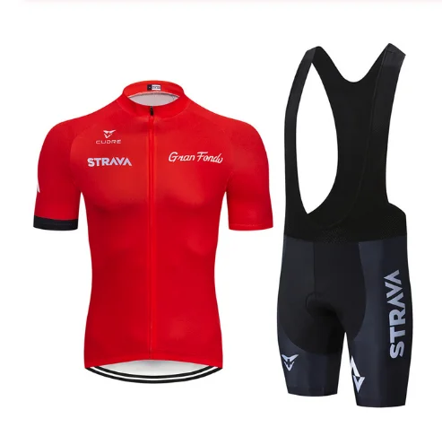 Серый Новинка, летний спортивный костюм Strava для велоспорта, короткий рукав, набор, Майо, Ropa Ciclismo, Uniformes, быстросохнущая одежда для велоспорта, одежда для велоспорта MTB - Цвет: Серый