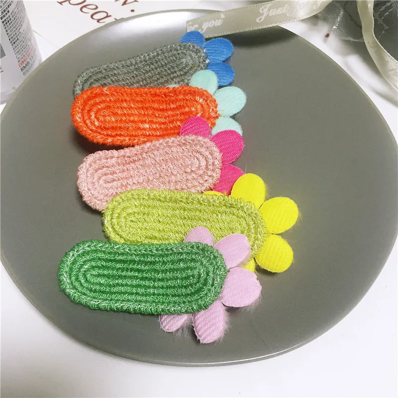 Сделай Сам зажим для волос Материал Новый Цвет Вязание BB мягкий полуготовая