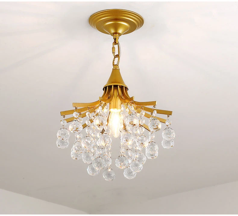 

Modern Crystal Chandelier Indoor Lighting For Bedroom Ceiling Chandeliers Gold Black lustres de cristal Avize Light Fixtures