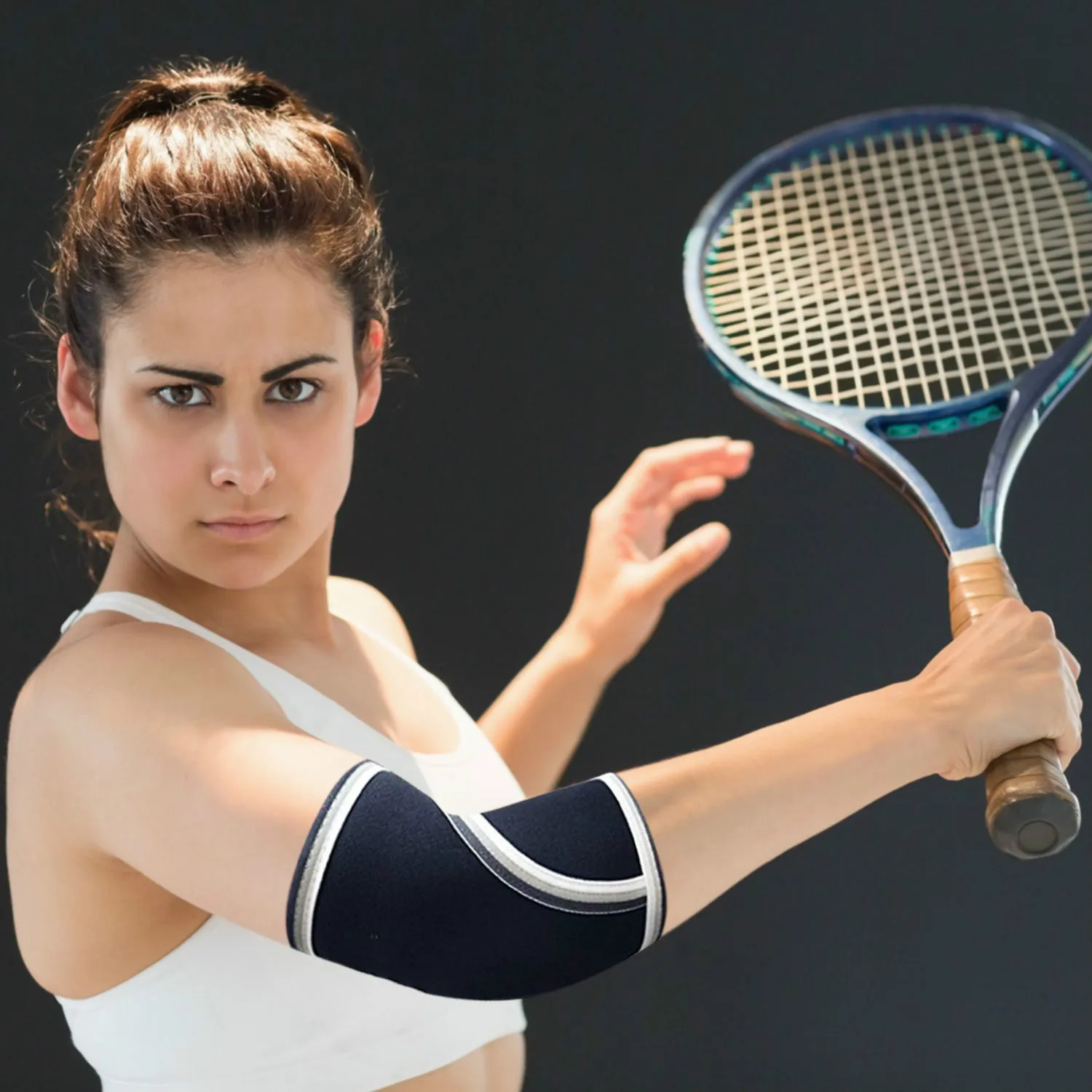 Неопреновые налокотники (1 пара) для тренажерного зала кросс фитнеса тяжелой