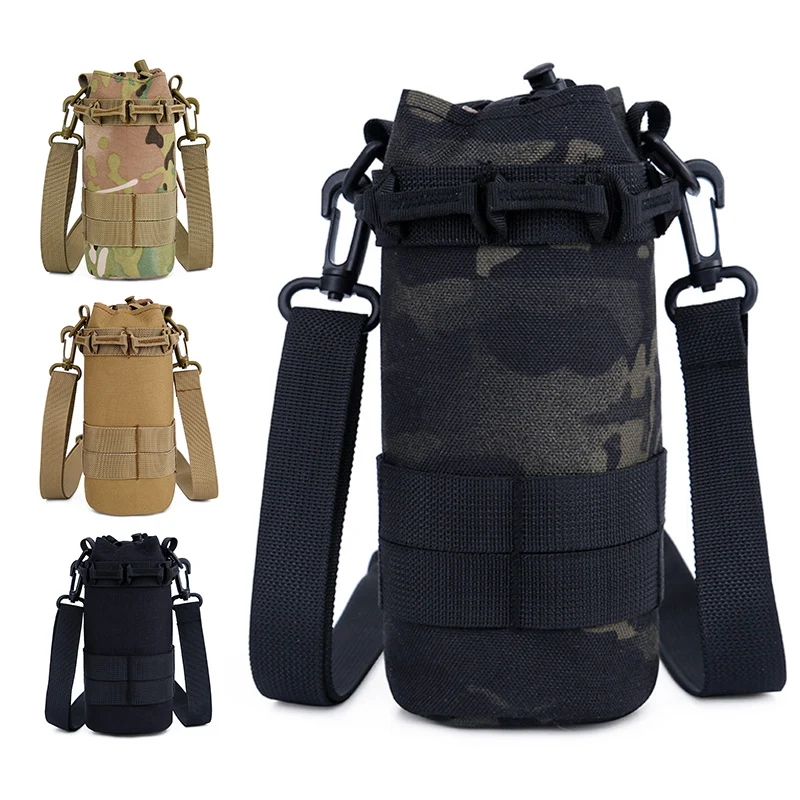 

Hunting Water Bottle Bag Tactical Molle Shoulder Kettle Pouch for Military Outdoor Camping Cycling Travel Tool Bottle Bag XA871Y