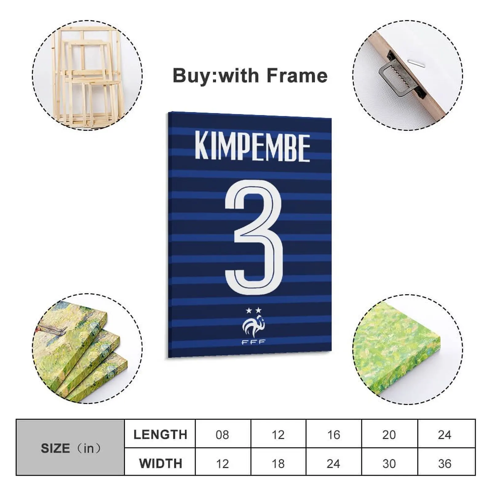 

Decoration 3 Presnel Kimpembe France Print Painting Canvas Picture for Living Room Wall Room Posters With Frame Modern Home