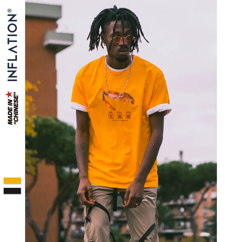 INFLATION креативная футболка с графическим принтом и коротким рукавом 2019 хип хоп