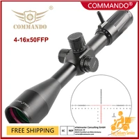 commando 4 16x50ffp hd tactical optic spotting shokproof night vision rifle airsoft gun shooting aiming hunting scope