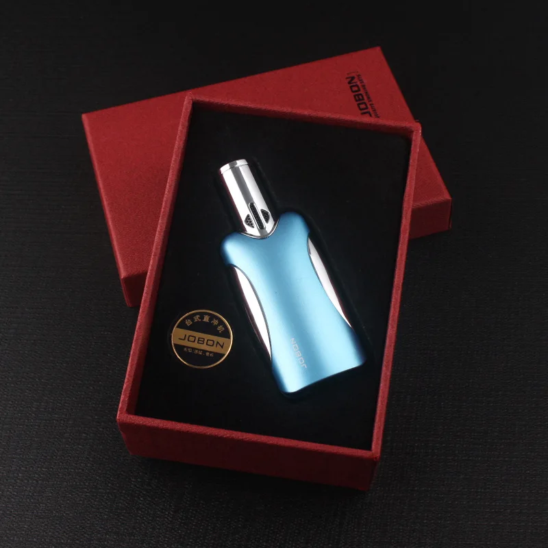 Мощная Тройная Зажигалка Jobon зажигалка для сигар Cohiba турбо барбекю Бутановая