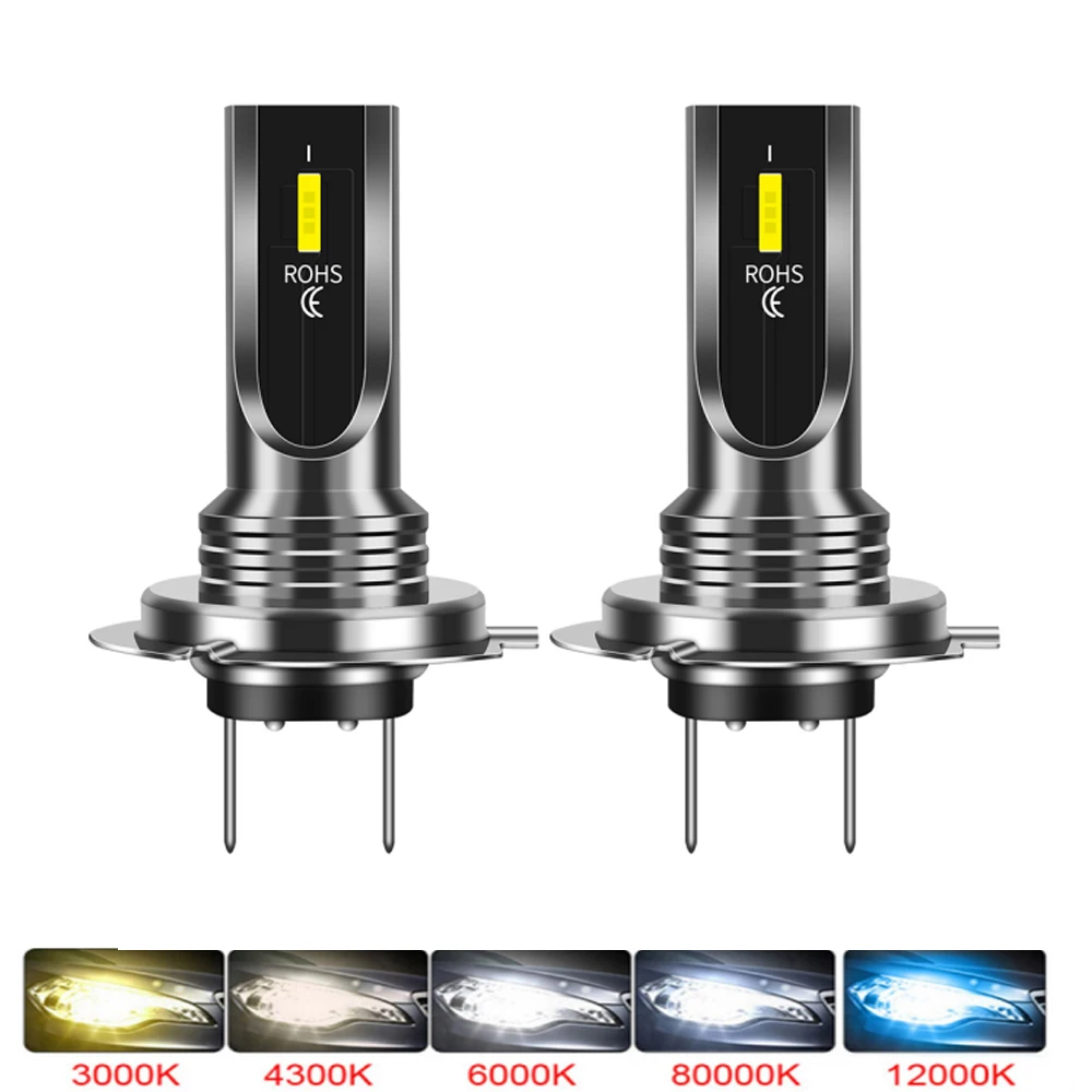 2Pcs New H7 H4 H11 9006 9005 Car Headlights Bulbs 800W 20000LM 1860 Automobile LED Headlamp Front Lights 6000K 12V 24V