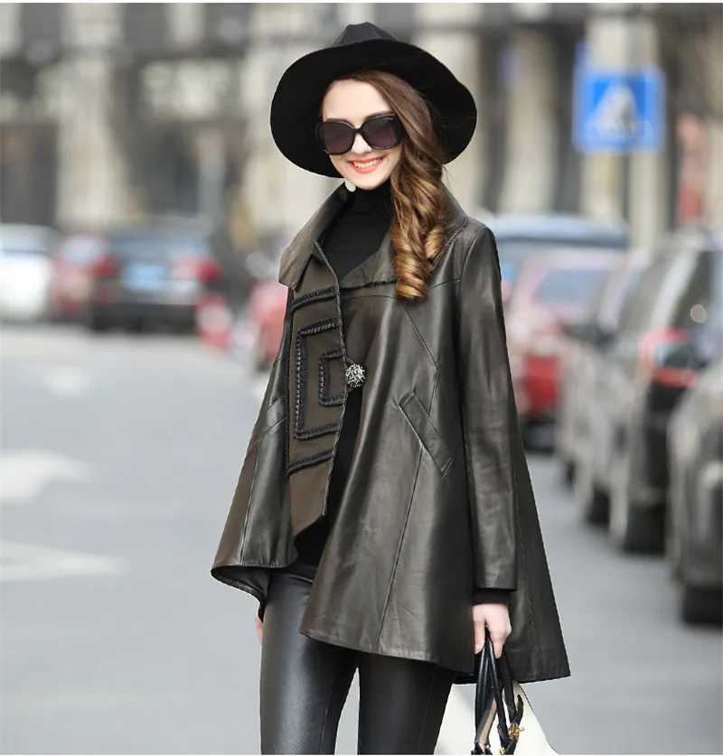 Новинка 2020 Демисезонная женская куртка из натуральной кожи дубленка Женская