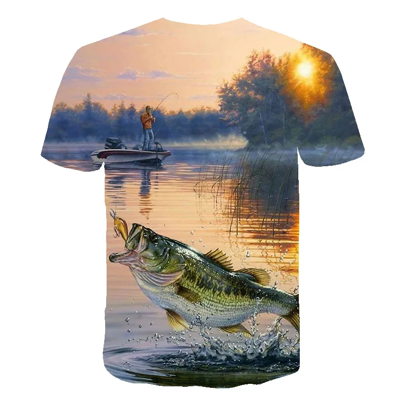 

Fish kids Favourite Tshirt 3d Printing T Shirt Funny T Shirts Hip Hop boys girls T-shirt Fisherman Fishing Party Clothing Casual