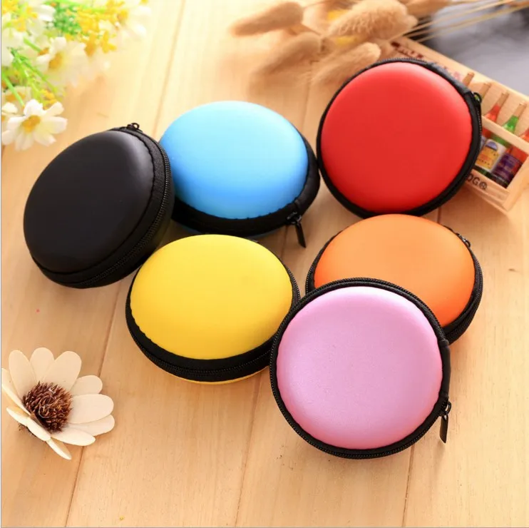 

Mobile Phone Charger Data Cable Storage Bag Mini Portable Anti-Pressure Round Earphone Storage Box Finishing Bag