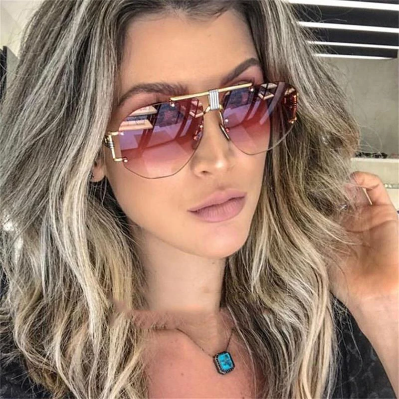 Розовые Солнцезащитные очки женские 2020 стильные новые модные квадратные