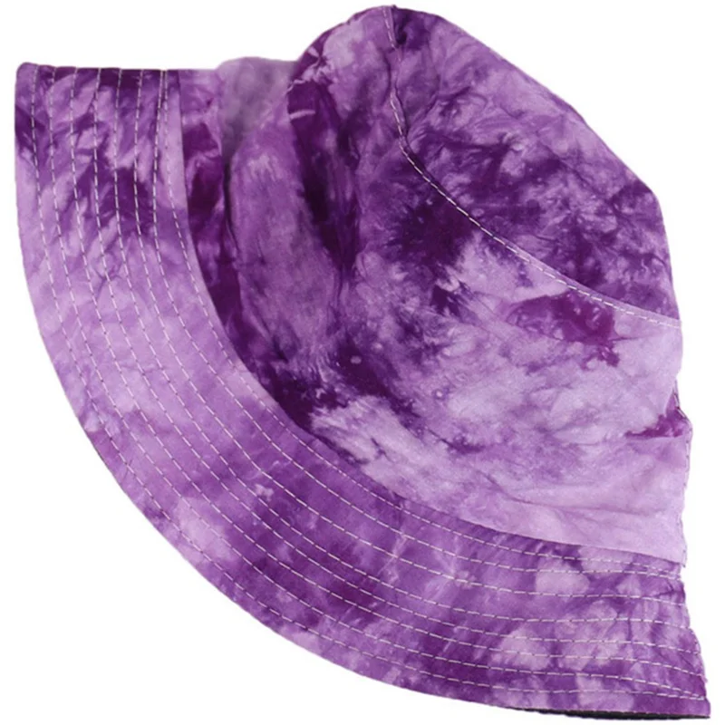 

Autumn Winter Tie Dye Bucket Hat Fishing Caps Womens Flat Fishermen Caps