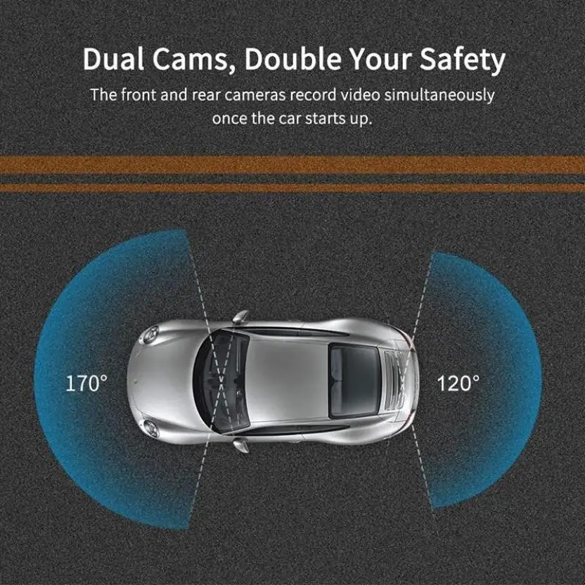 Сенсорный экран Экран Зеркало заднего вида видеорегистратор HD 1080P 5 дюймов