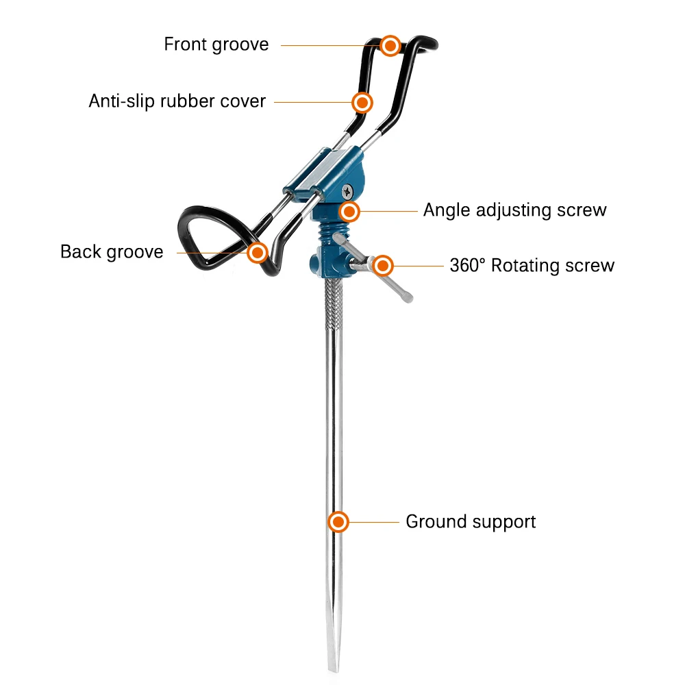 Регулируемый съемный держатель для удочки из нержавеющей стали подставка