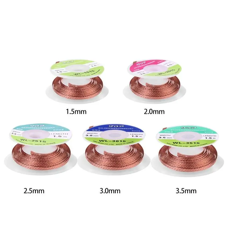 Оплетка для удаления припоя 5 шт. длина 1 м припой снятия фитиль провод инструмент