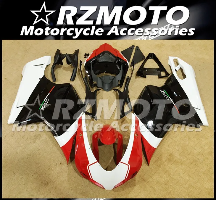 

New ABS Whole Fairings kit Fit for Ducati 848 evo 1098 1198 2007 2008 2009 2010 2011 07 08 09 10 11 Bodywork set black red white
