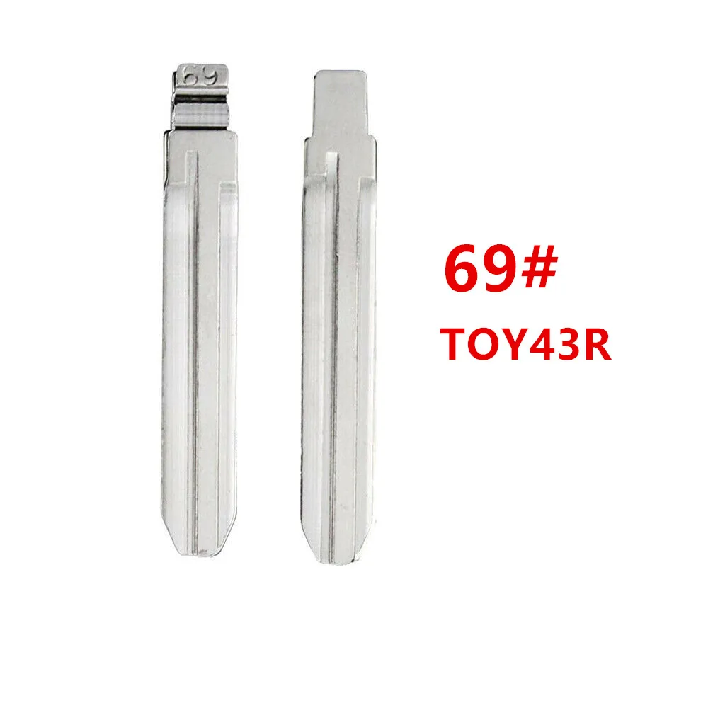 

10 шт. 69 # TOY43R, металлический необработанный флип-чехол для Subaru greatwall Toyota для keydiy KD xhorse VVDI JMD