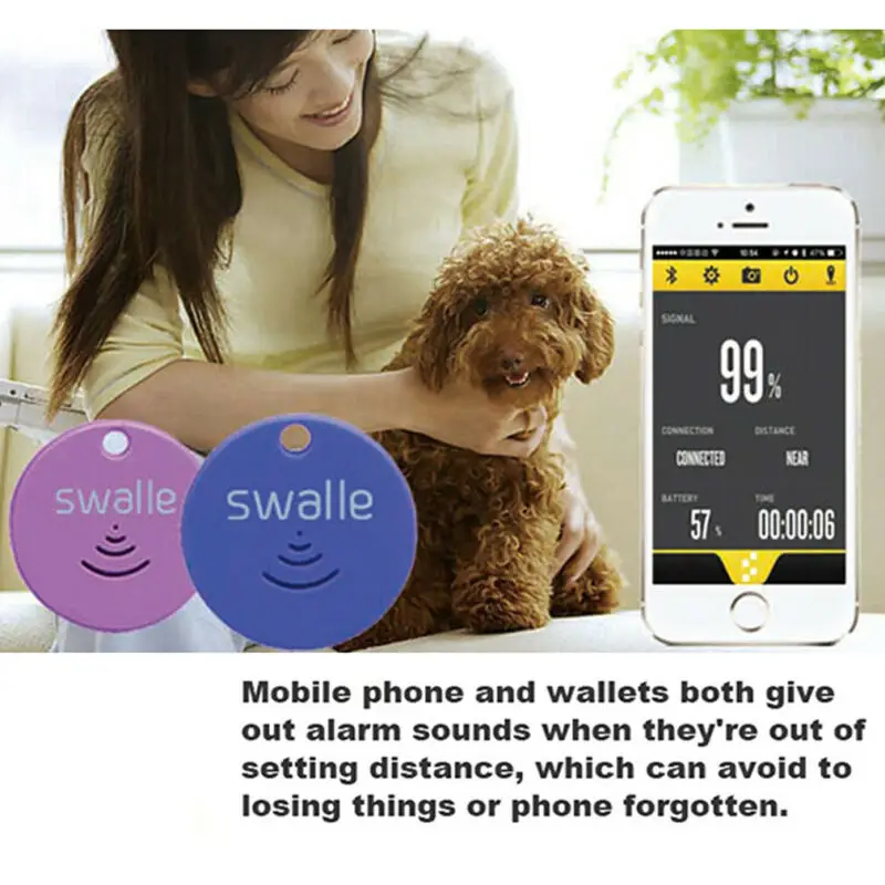 Миниатюрная смарт метка Bluetooth трекер Беспроводная сигнализация от потери