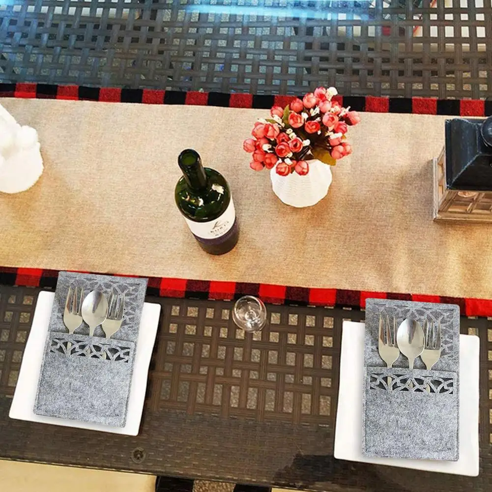 4 шт. рождественские сумки для столовых приборов