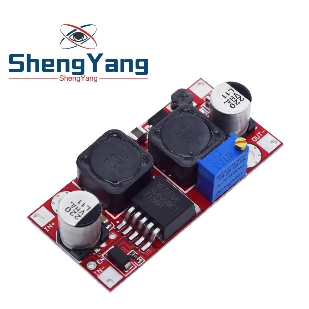 ShengYang 1 шт. повышающий понижающий DC-DC Регулируемый понижающий преобразователь XL6009 модуль питания 20 Вт 5-32 В до 1,2-35 в