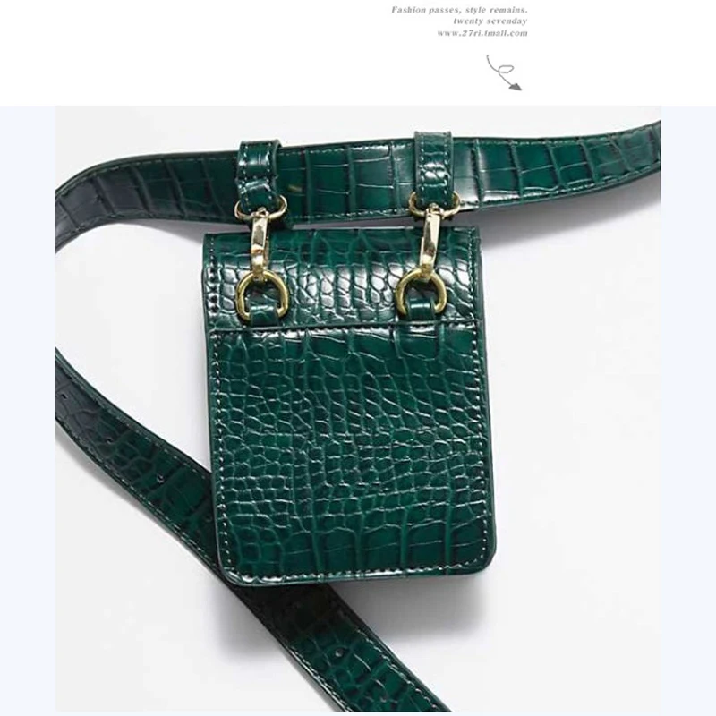HISUELY популярная поясная сумка в стиле ретро мессенджер из крокодиловой кожи