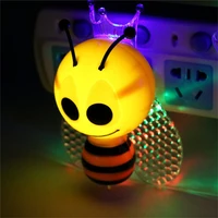 bee led night light night lamp plug cartoon butterfly sensor cute colorful bedside lights wall lights for home bedroom decor