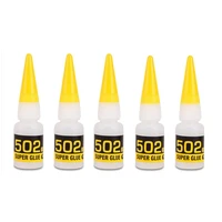 5pcs deli 8g 502 super liquid glue instant quick drying cyanoacrylate adhesive leather rubber wood metal strong bonding tool