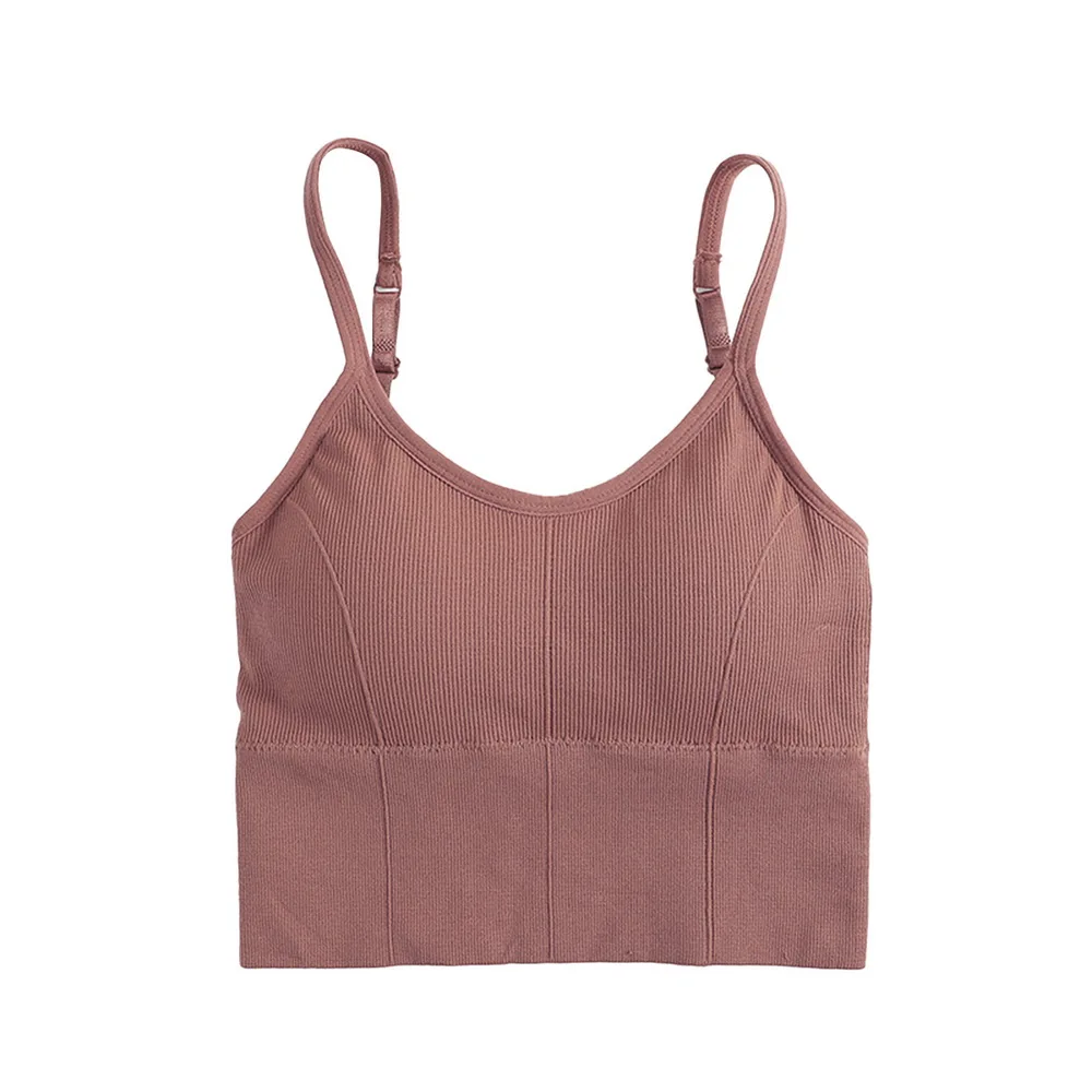 

Sports Bra Seamless Yoga Bra Shockproof Crop Top Women Push Up Bra Sexy Lingerie U-Shape Backless Tube Top Solid Color Bralette