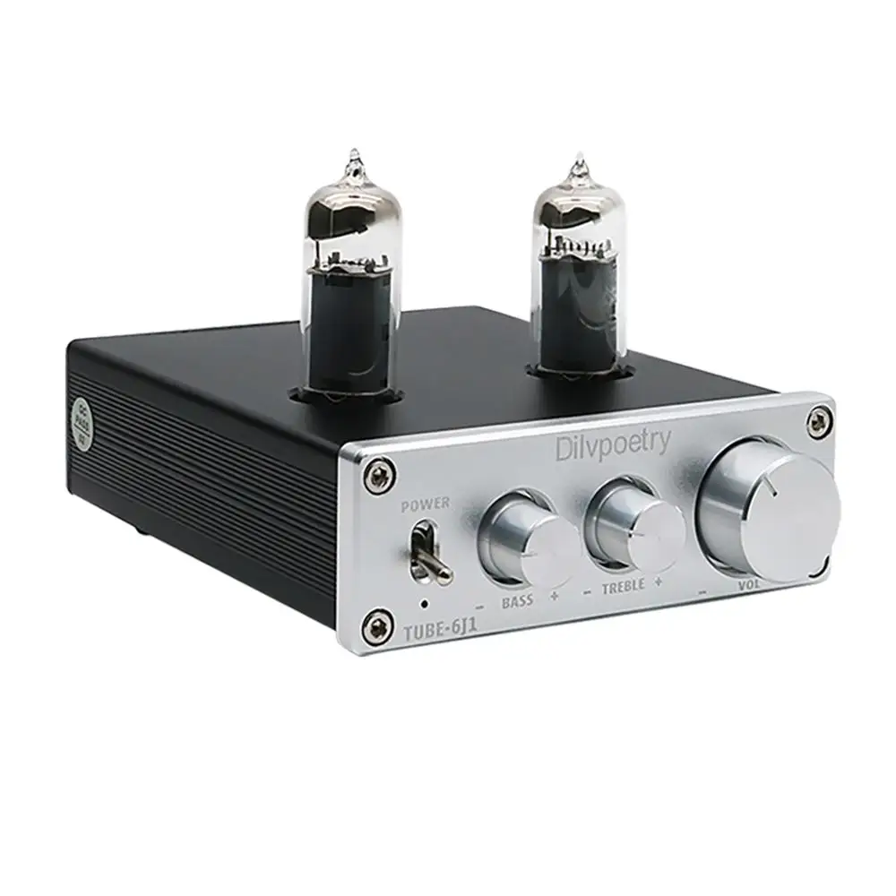Dilvpoetry R50 TPA3116D2 HiFi мини HiFi усилитель мощности стерео усилитель для наушников Bluetooth 4,2 приемник 50 Вт* 2 вакуумный 6J4 гибридная трубка