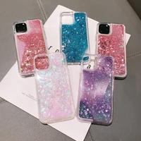 liquid quicksand bling glitter phone case for iphone 13 12 11 pro max xs x xr 8 7 6s plus water shine silicon cover cases funda