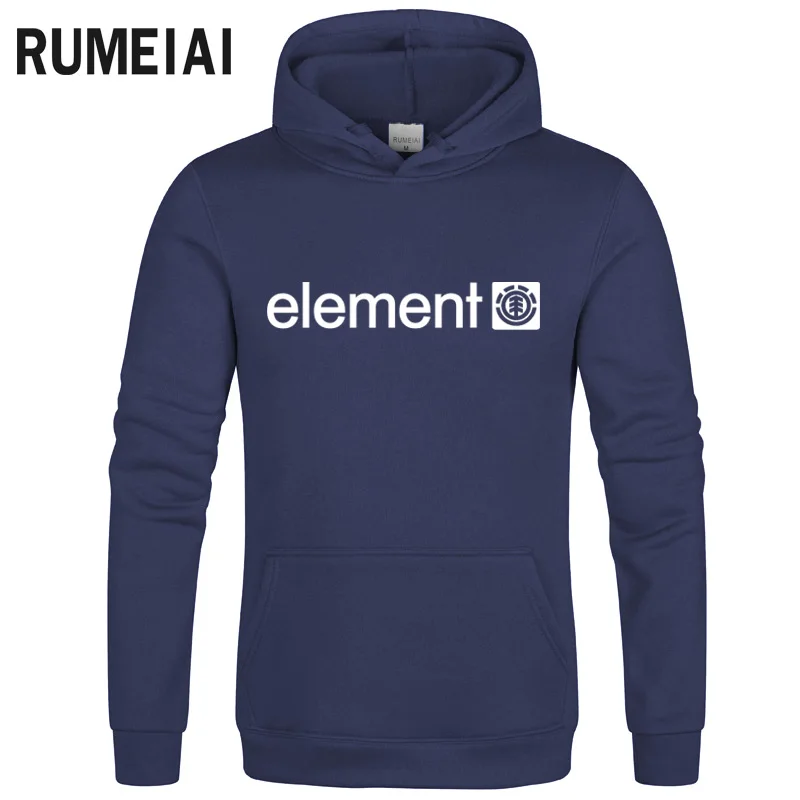Мужская толстовка с длинным рукавом ELEMENT черная брендовая надписью Осень зима