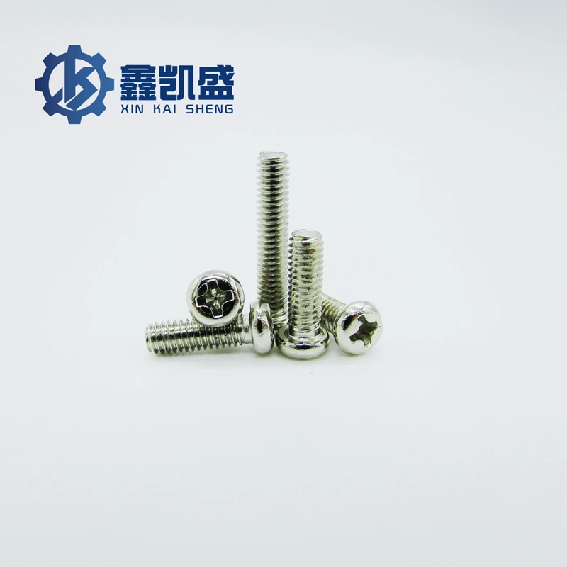 

100PCS M1.2 GB818 Cross Pan Head Screw Phillips Nickel Plated / Black / Stainless Steel 304 Round Head Bolt Notebook Screw