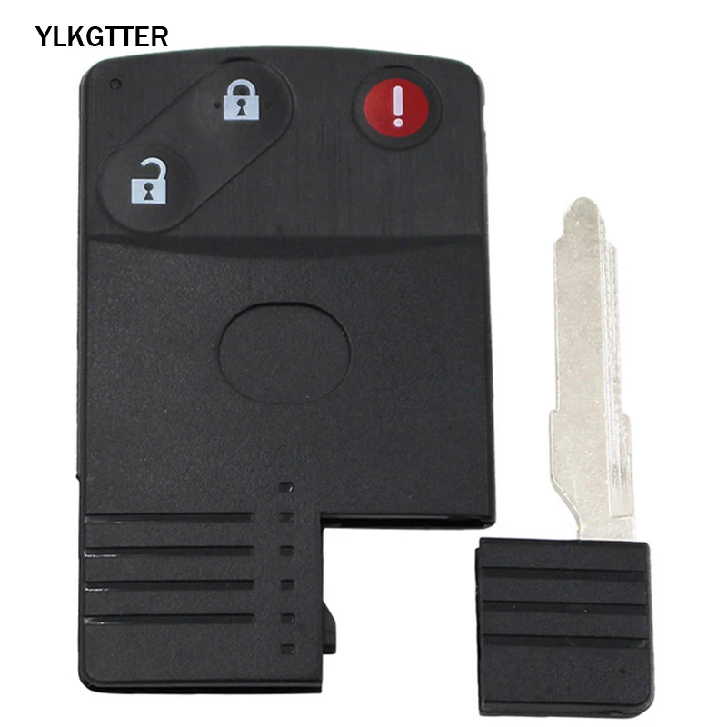 YLKGTTER 2 Buttons Smart Car Key Shell Fit for Mazda 5 6 CX-7 CX-9 RX8 Miata MX5 Popular Flip Floding Case No Chip Inside | Автомобили и