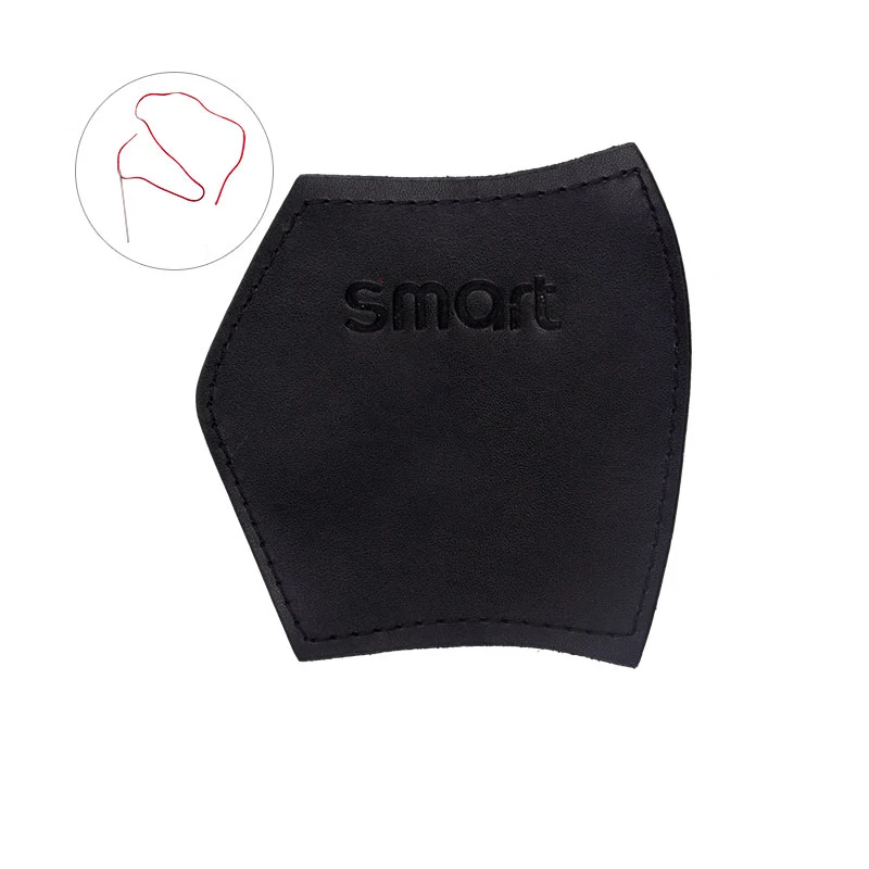 Black-1 pair Накладка на ручку двери автомобиля внутренняя кожаная защитная декоративная крышка для Mercedes Smart 453 fortwo аксессуары для стайлинга автомобиля - Название цвета: Black-1 pair